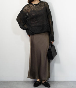 メッシュニットトップス