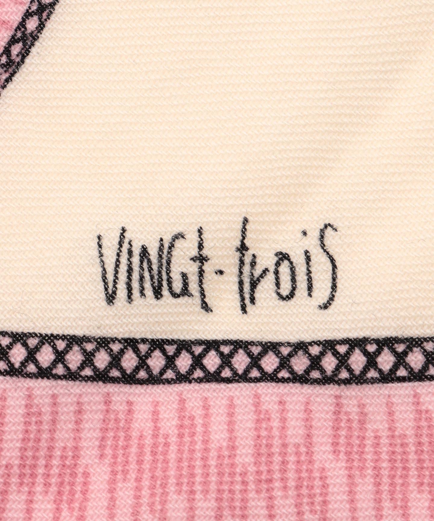 ウールカシミヤ デザイン ストール