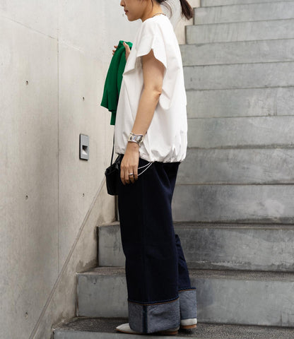 ドロストオーバーフレンチスリーブカットソー