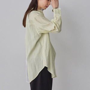 バックコンシャスロングシャツ