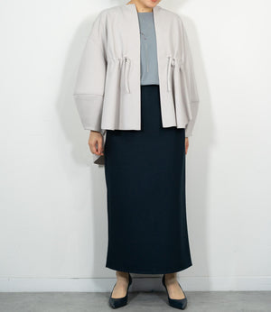 カットジョーゼットウエストマークブルゾン