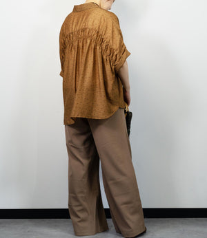 シアーフロッキードットブラウス