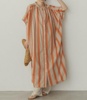 スラブコットンワンピース