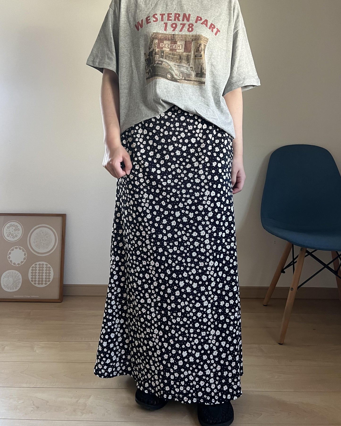 花柄ロングスカート