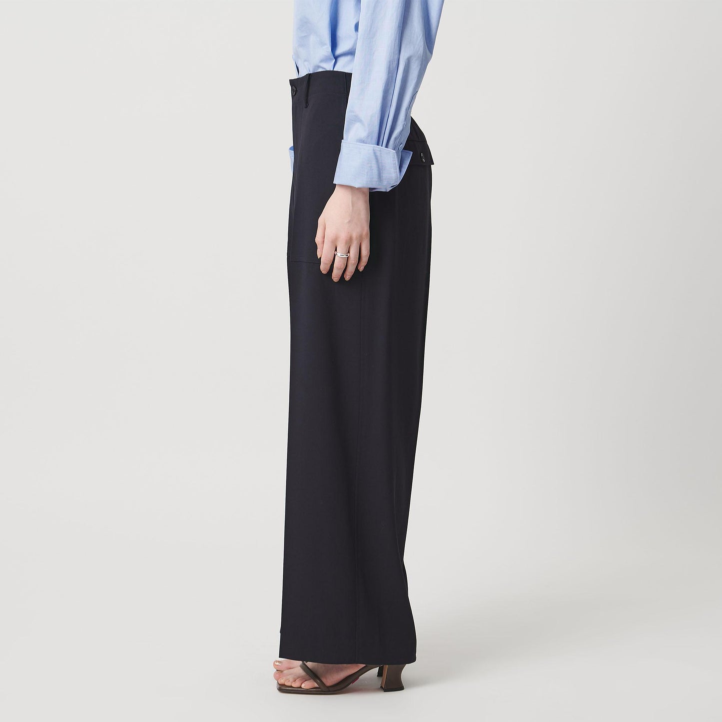 アセテートポリエステル ベイカーパンツ