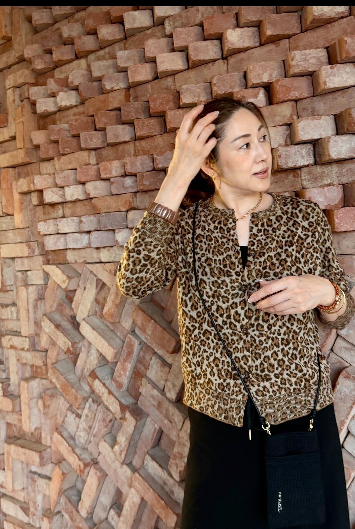 レオパード柄カーディガン