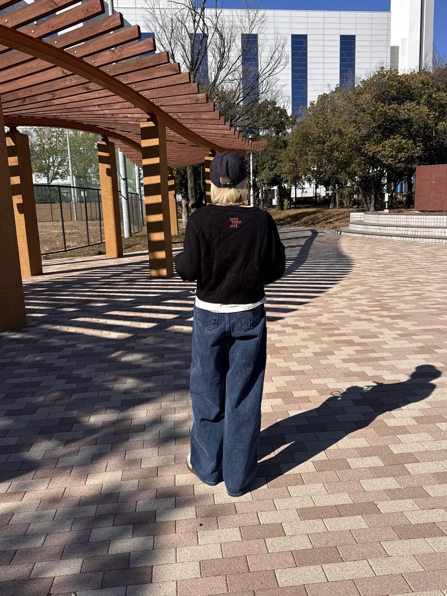 デニムワイドパンツ