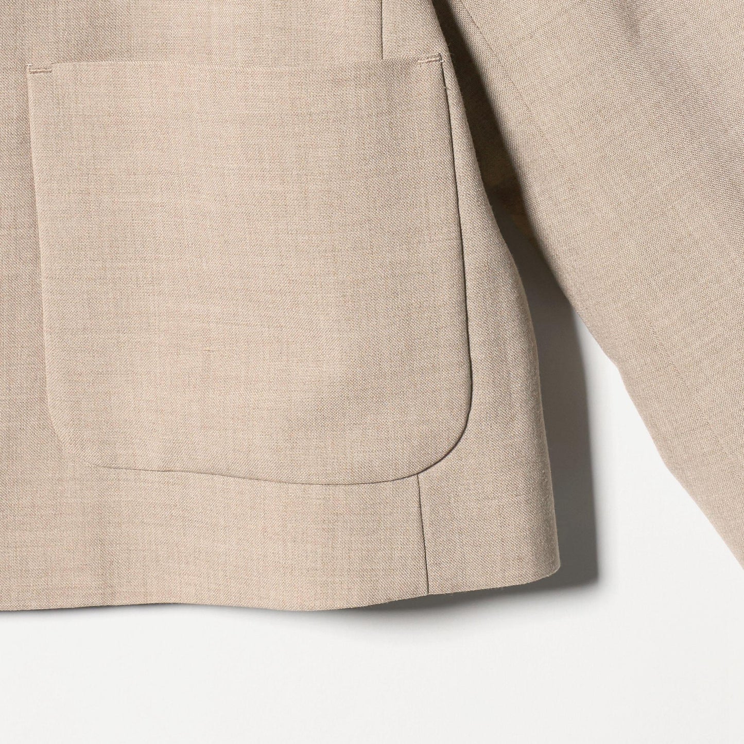 ポリエステルブレンド カラーレス ショートジャケット