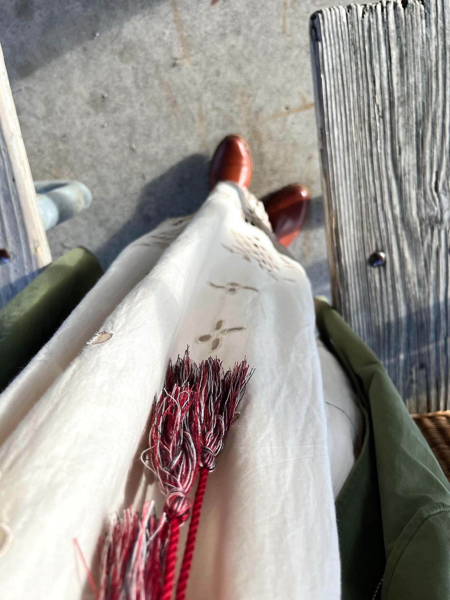 クルーエル刺繍ボヘミアンワンピース