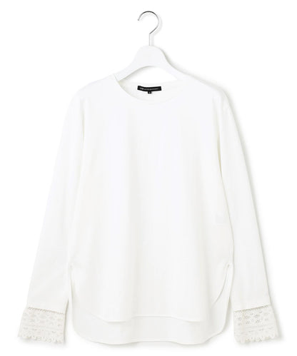 ナチュラルコットンベア レースレイヤード カットソー