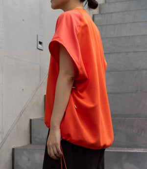 異素材切り替えドロストラグランカットソー