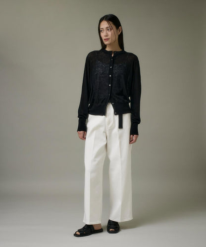 クルーネックニットカーデ《Melty air wool》