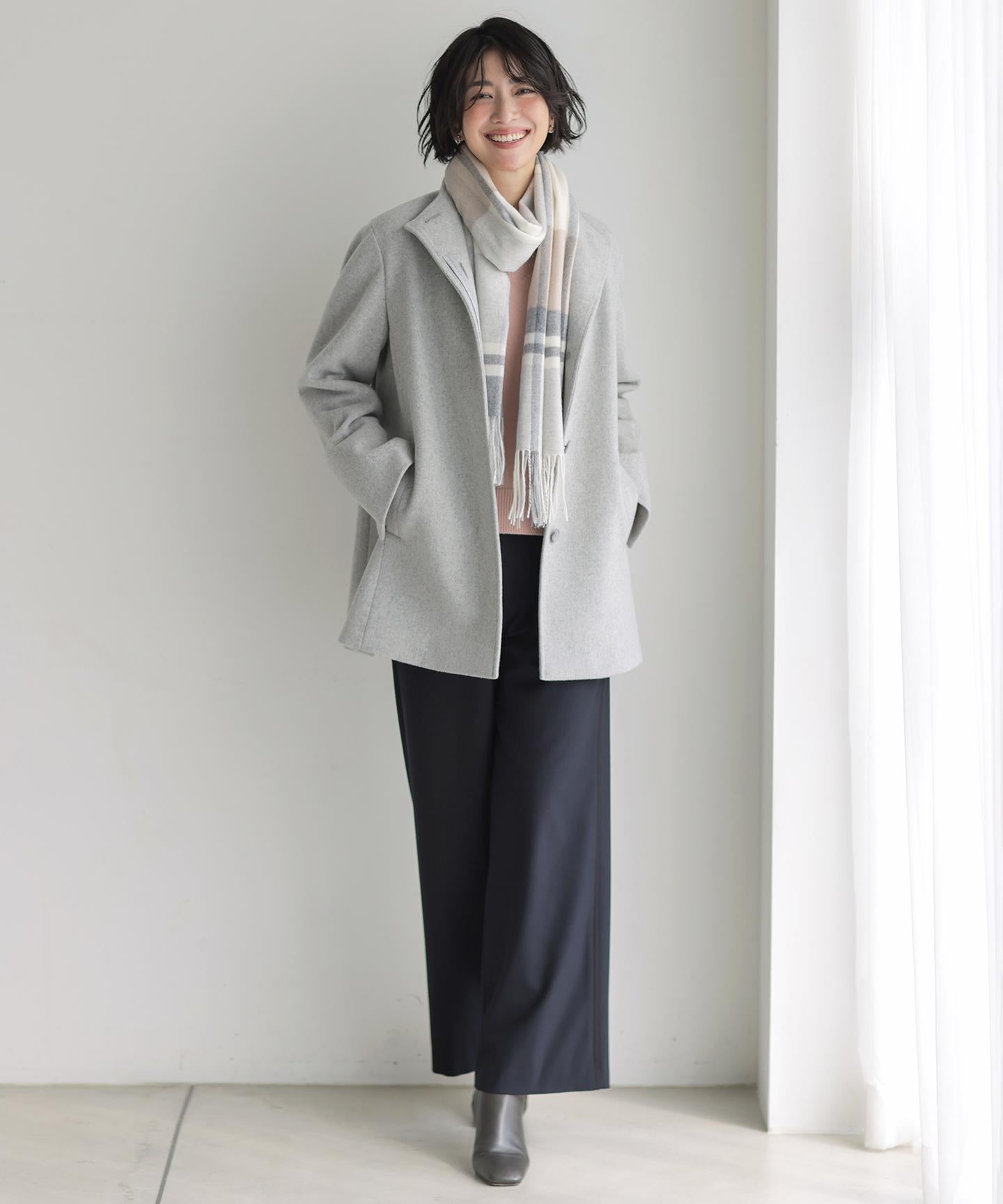 カシミヤチェック マフラー