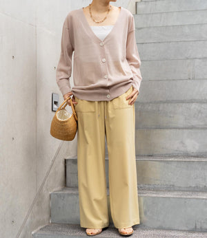 フィルムストライプストレートパンツ