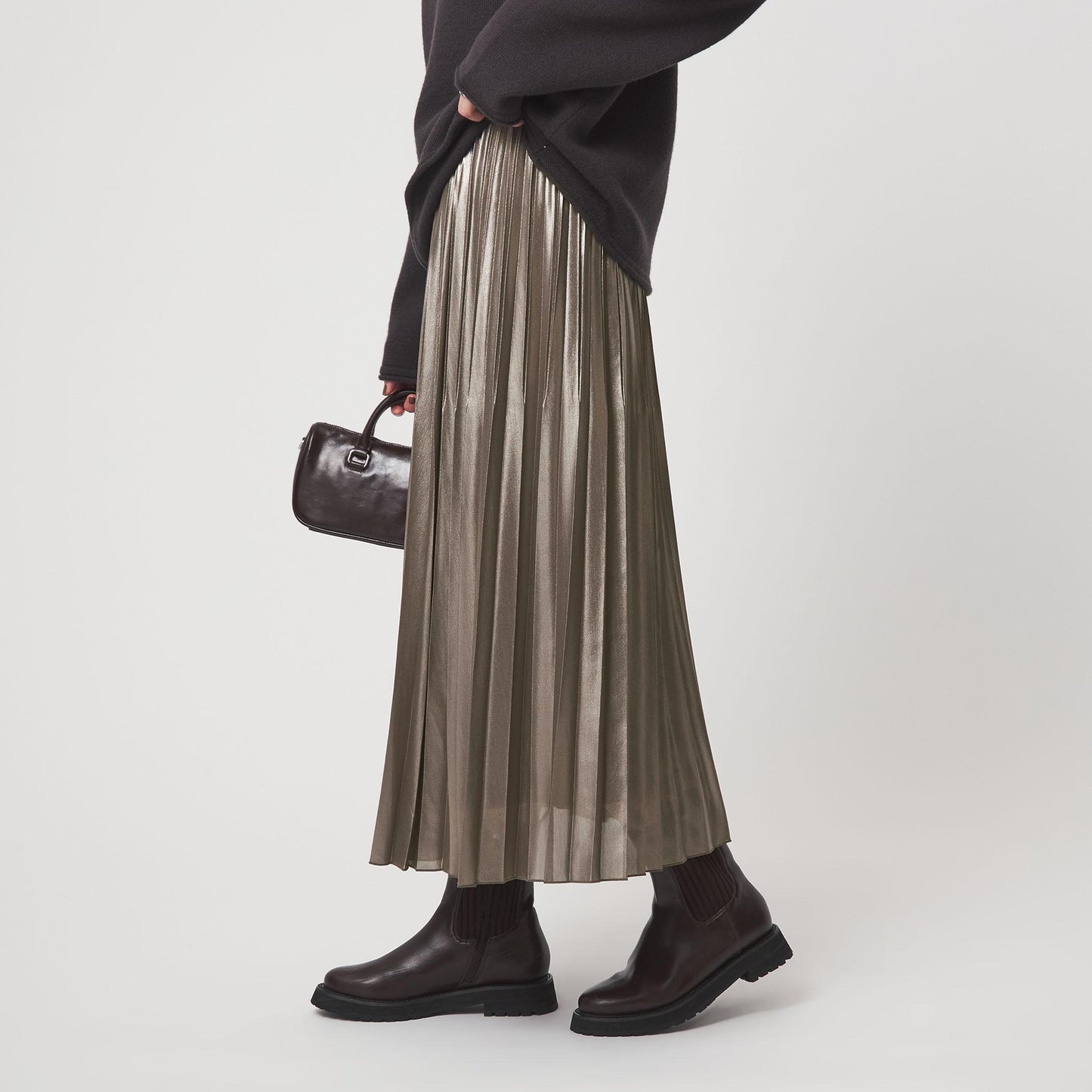 ハクプリント プリーツ スカート