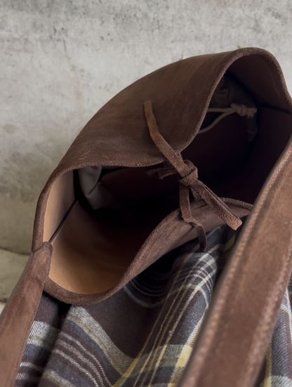 本革スエードショルダーバッグ