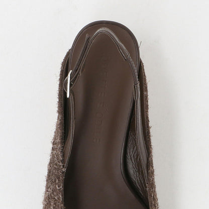 スクエアバックベルト パンプス40↓↑