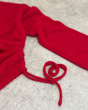 ドロストボートネックニット