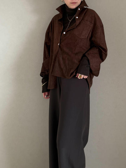 スウェードシャツ