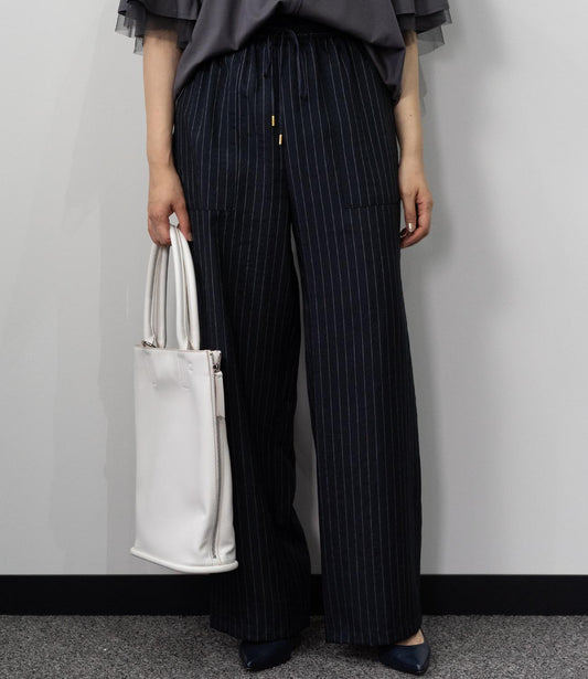 ストライプイージーパンツ