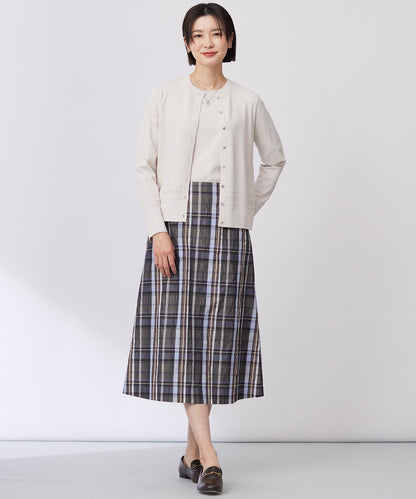 RAYON ELITE STRETCH クルーネック カーディガン