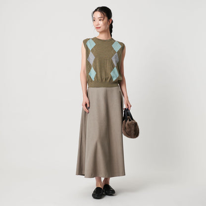 ウール アーガイル&ソリッドベスト