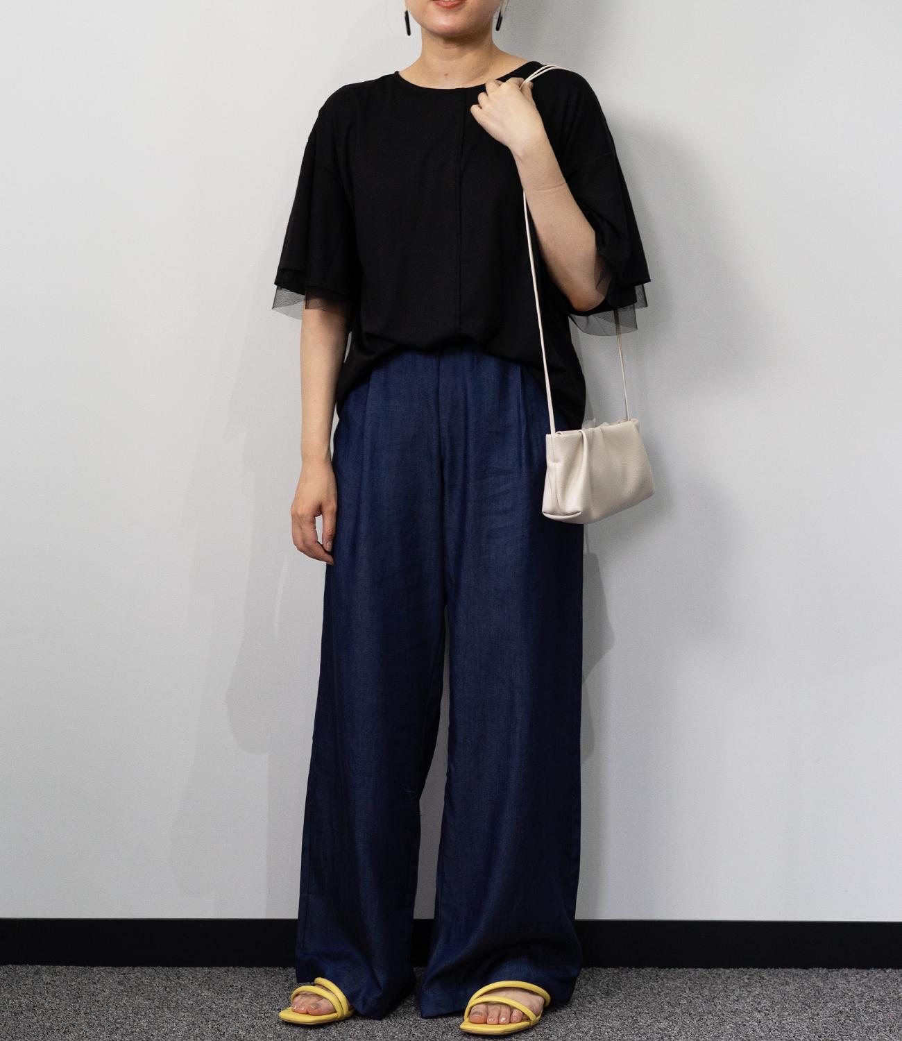 テンセルデニムストレートパンツ