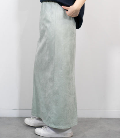 ストレッチスウェードライクIラインスカート