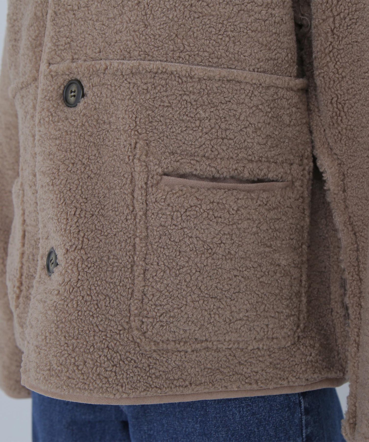 リバーシブルフェイクスウェードコート