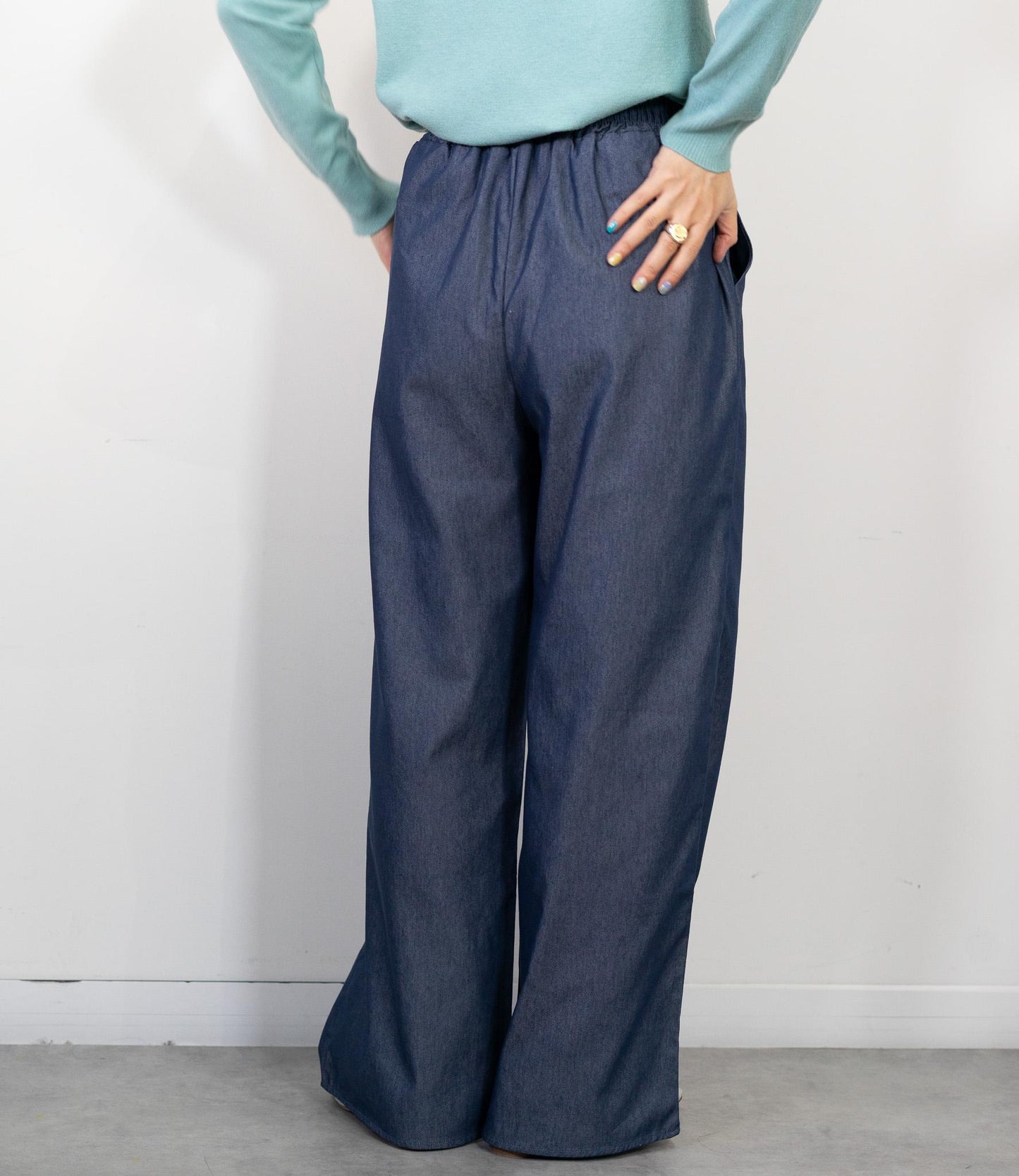 デニムライクイージーパンツ