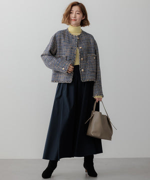 GIOLICA ボタン ツイード ジャケット