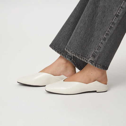 スクエア 2WAY フラットシューズ