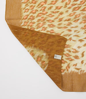 ヒョウ柄プリントスカーフ