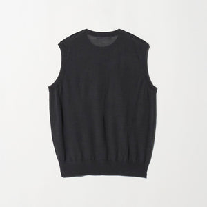 ウールナイロン シアーノースリーブニット