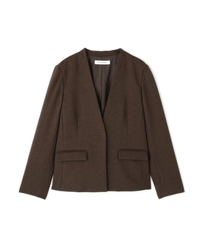 ウーステッドライクツイル SETUP ノーカラージャケット