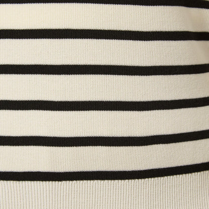 襟付き 5分袖 プルオーバー ニット