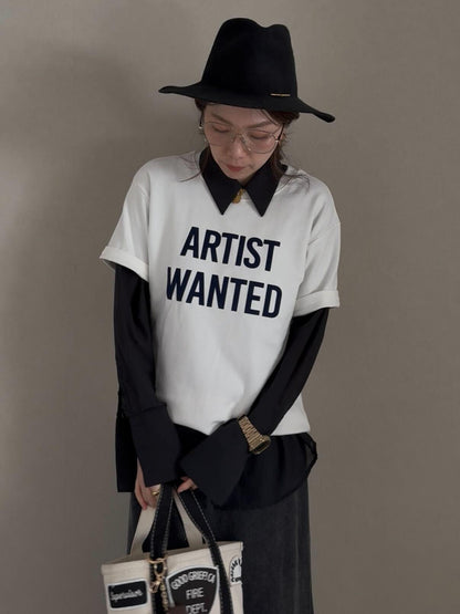 アーティストフロッキーロゴTシャツ