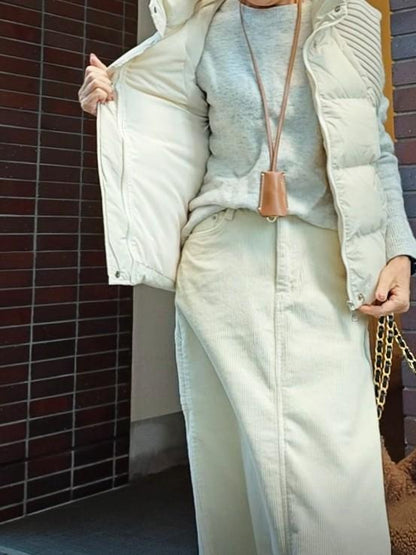 リブニットエコダウンベスト