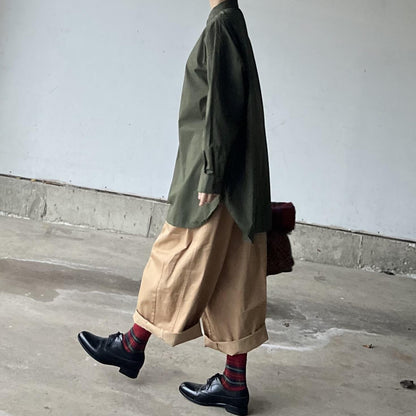 KHAKIプルオーバーシャツ