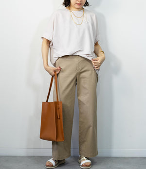 接触冷感袖タックカットソー