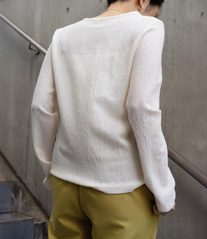 微光沢ランダムシアーカットソー