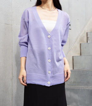 シアーVネックカーディガン