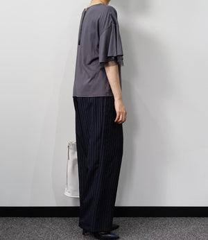 【接触冷感】スムースポンチフレアカットソー