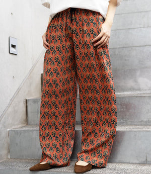 ボタニカルプリントイージーサマーパンツ