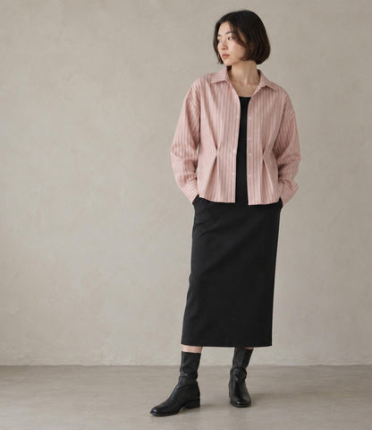 ウエストシェイプクロップドシャツ