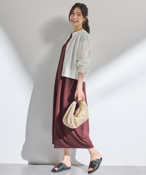 シアーニットショートカーディガン