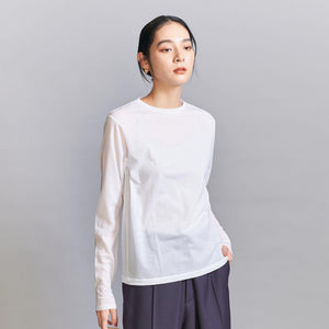 コットンナイロン天竺 シアー クルーネック Tシャツ