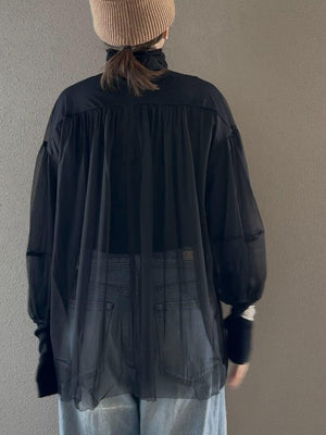 チュールブラウスキャミソールセット