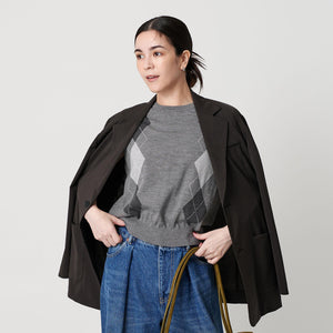 ウール アーガイル&ソリッドベスト