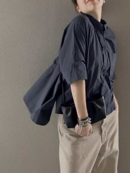 cropped relax shirt refine